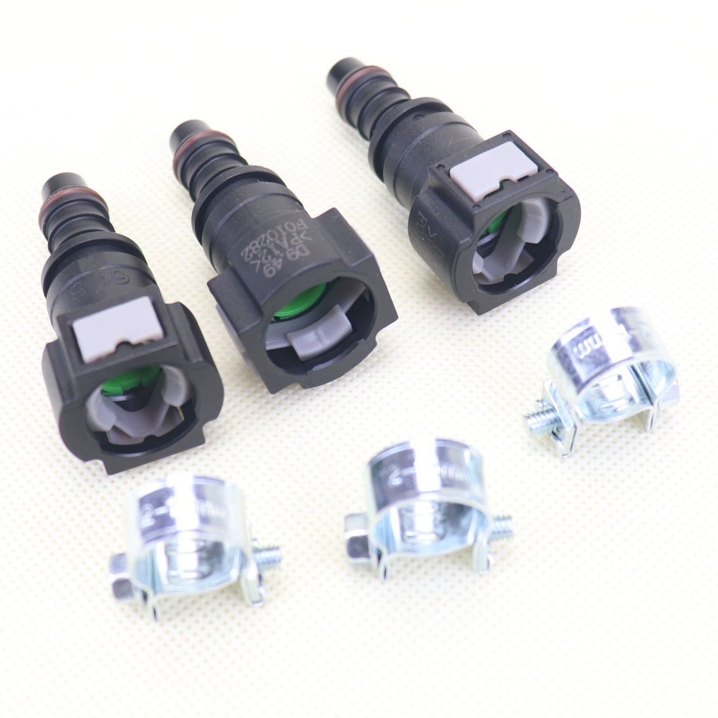 3-piece Nylon Fuel Line Quick Connector Release Hoses Disconnect Hoses 9.49 mm SAE 5/16