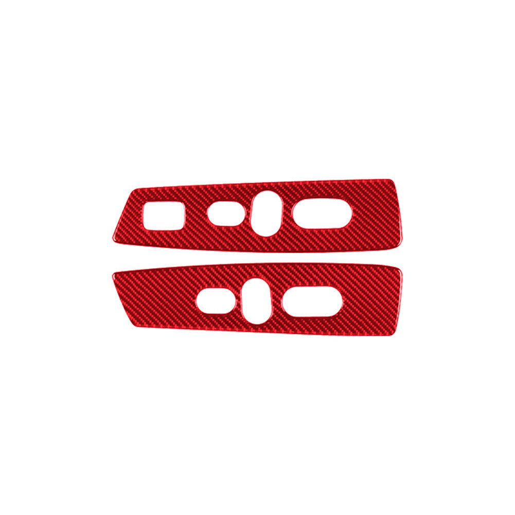 Red Carbon FiberSeat Control Trim Cover for Lincoln for Navigator 2007-2014