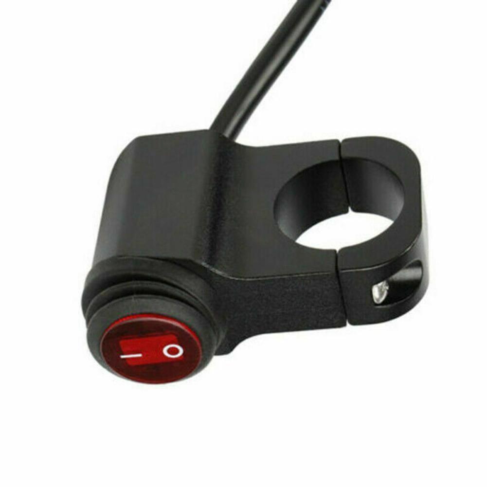 12V Waterproof LED Handlebar Headlight Fog Spot light On Off Switch Motorcycle