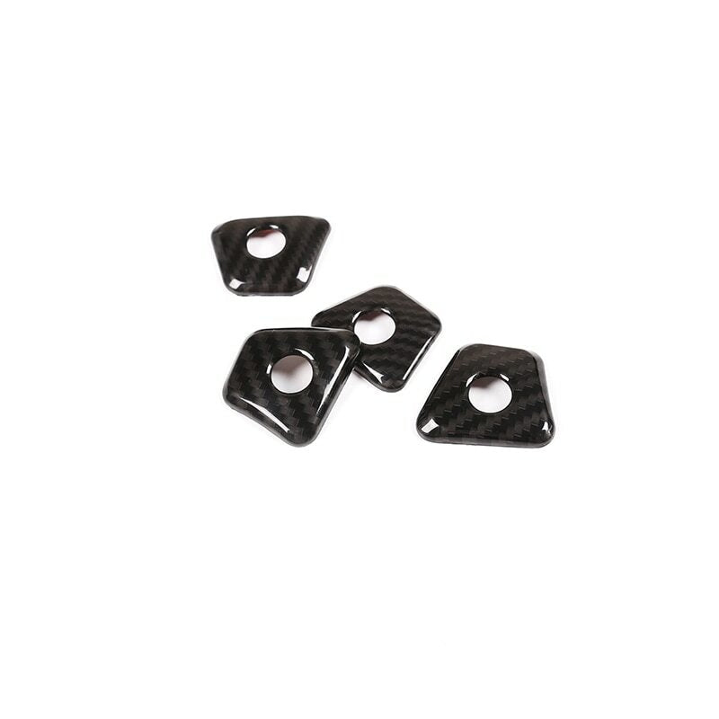 4-Piece Carbon Fiber Style Door Lock Cover Trim for BMW 5 Series G30 2017-2021