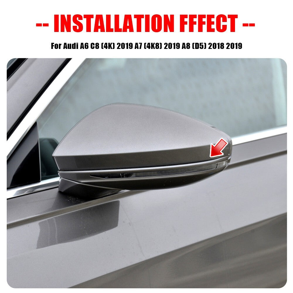 Sequential LED Dynamic Side Mirror Turn Signal Light Assembly for Audi A6 C8 4A