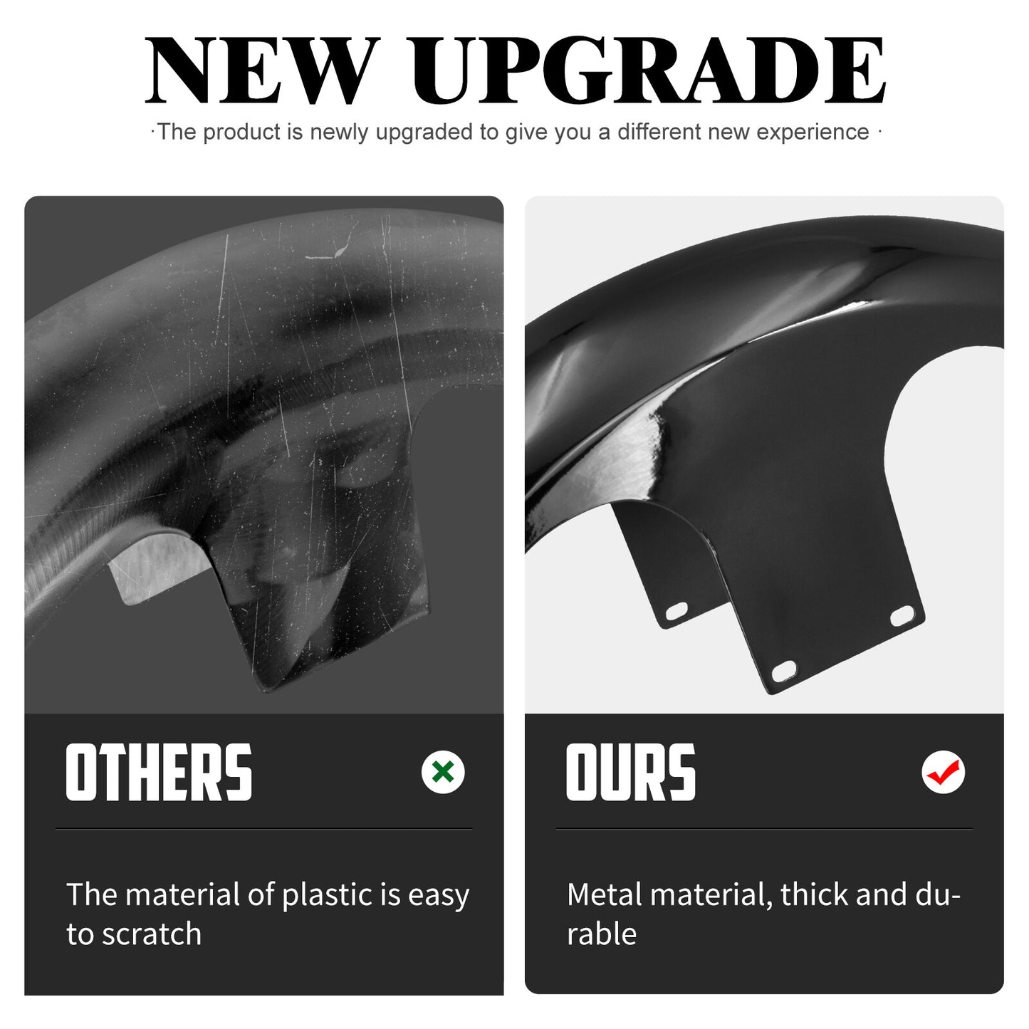 Gloss Black 120/19Wrap Front Fender for Harley Touring Road Electra Glide 96-23