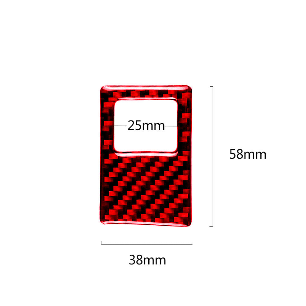 Red Carbon Fiber Inenr Warning Light Frame Cover Trim for VW for Golf MK7 2013-2017