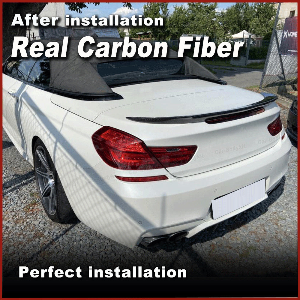 for BMW 6 Series F12 640i 650i Convertible 13-18 REAL Carbon Rear Trunk Spoiler