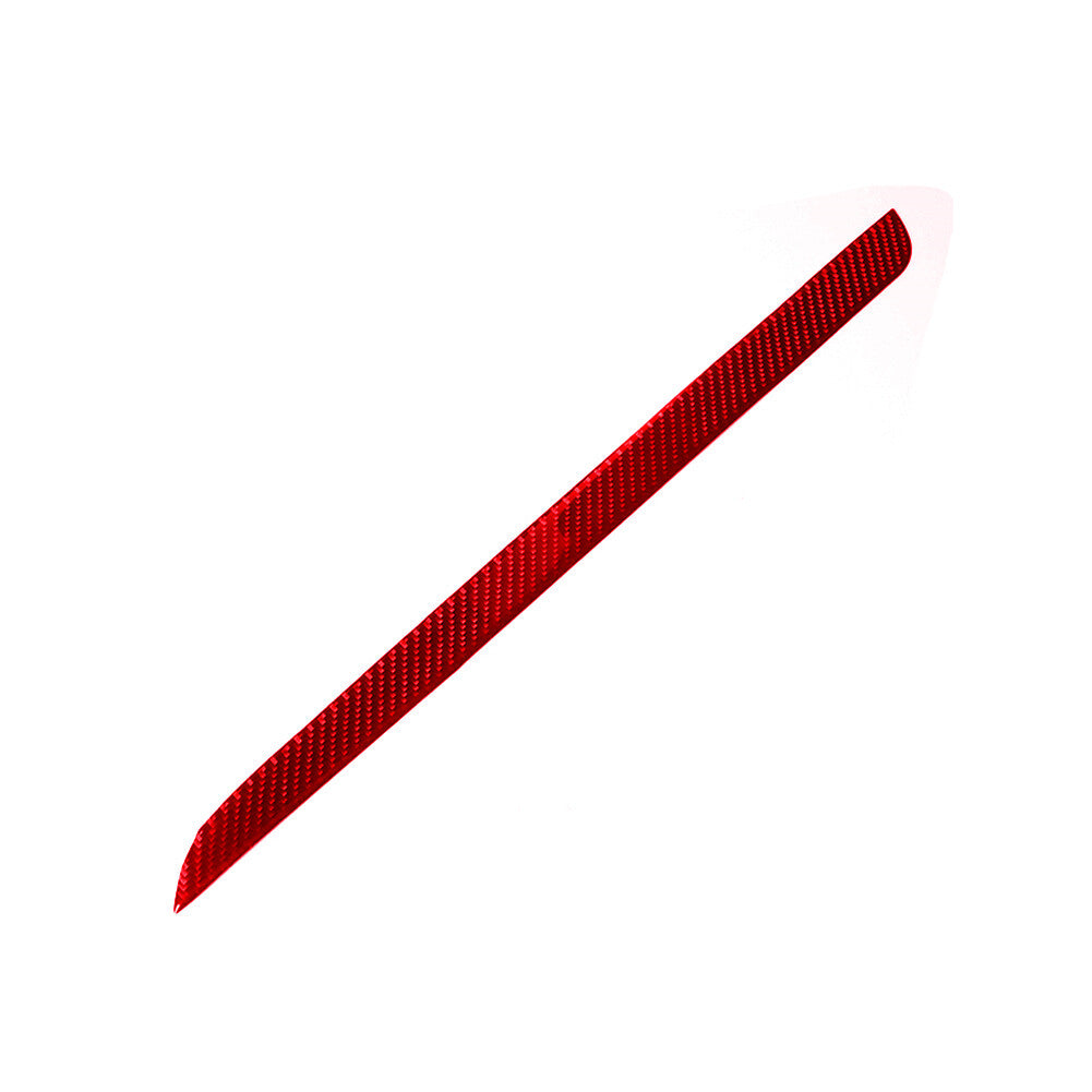 Red Carbon Fiber Central Control Cover Trim Strip for Subaru Forester 2013-2018
