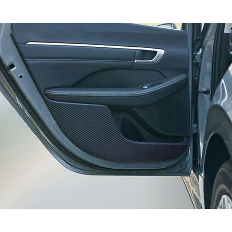 for Hyundai Sonata 2020-2023 Carbon Fiber Inner Door Anti-Kick Panel Cover trim