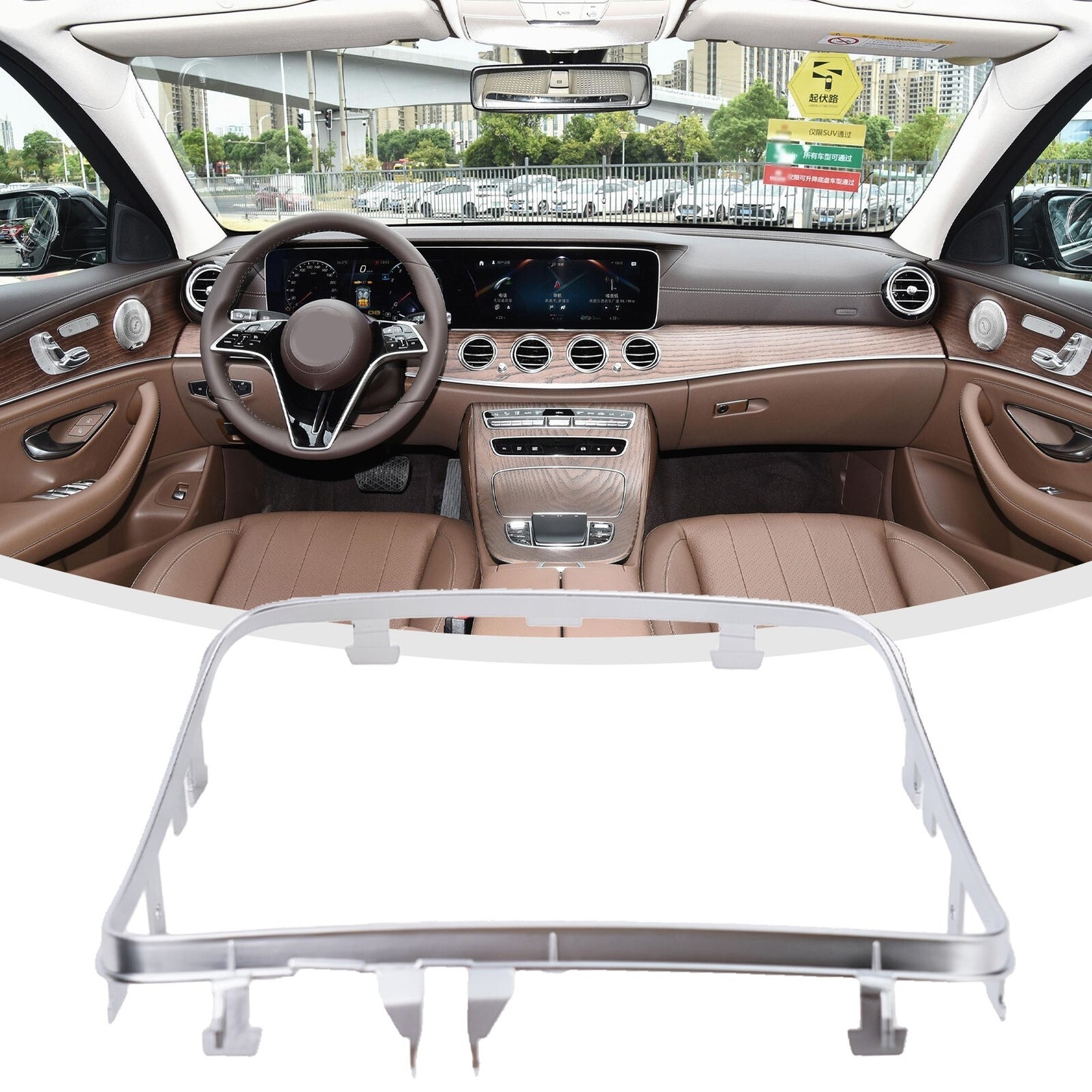 Car Center Console Cup Holder Strip Trim Frame for Mercedes for Benz EClass W213