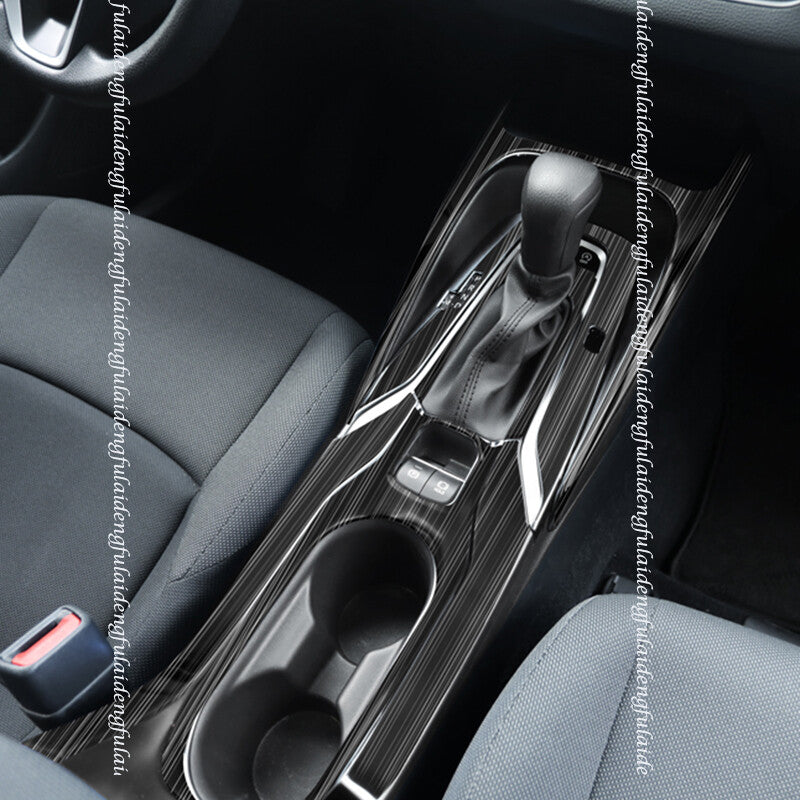 for Toyota for Corolla 2019-22 Black Titanium Central Console Gear Shift Panel Trim