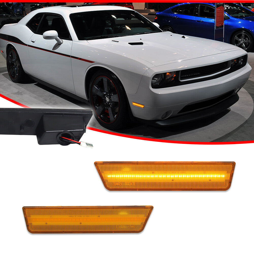 OE-style amber lens front marking LED light for 08-14 for Dodge for Challenger