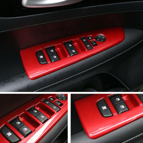 for Kia Forte/k3 2019-2021 Red Interior Door Window Lift Switch Decor Cover Trim
