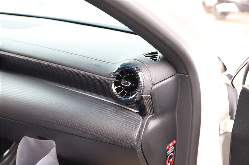 LR AC Air Outlet Vent Cover Trim Fit for Mercedes-Benz AMG35 19-21 Carbon Fiber
