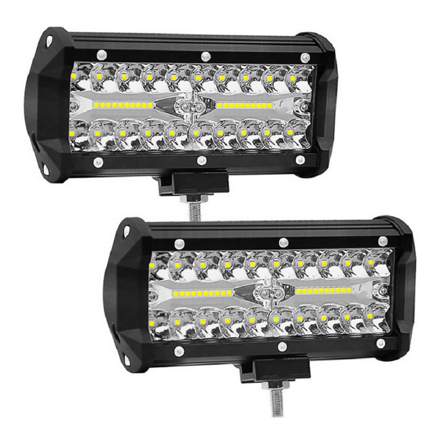 7 120W Spot Beam Waterproof LED Work Light Bar Car SUV Off Road Lamps DC12-48V