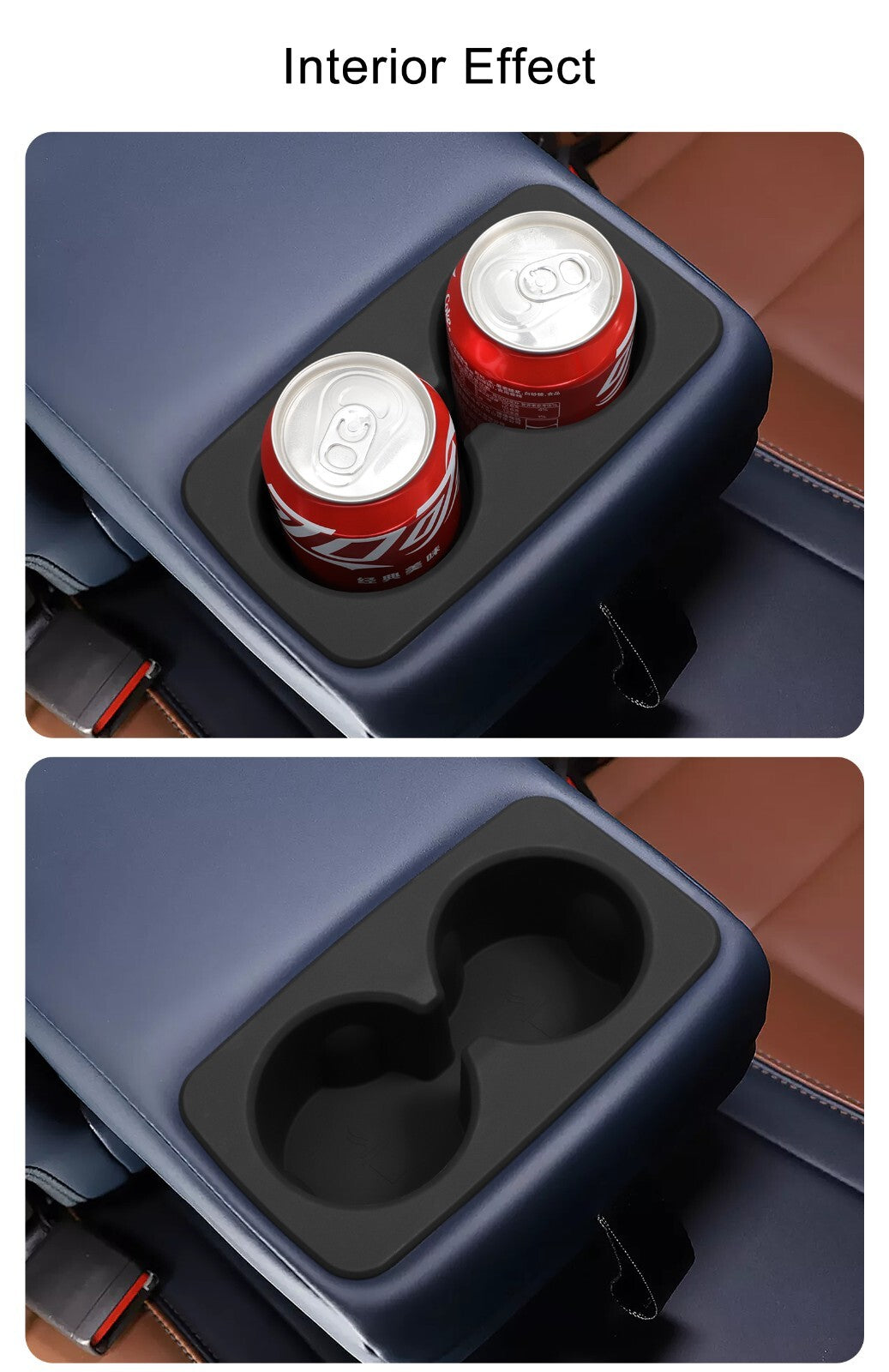 for Ford Maverick 2022-2025 Second Row Water Cup Holder Storage Box Slilcone
