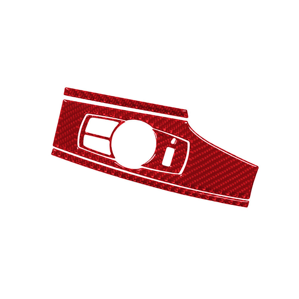 Red Carbon Fiber Lighting Control Cover Trim for Bmw X3 F25 X4 F26 2011-17 TypeA