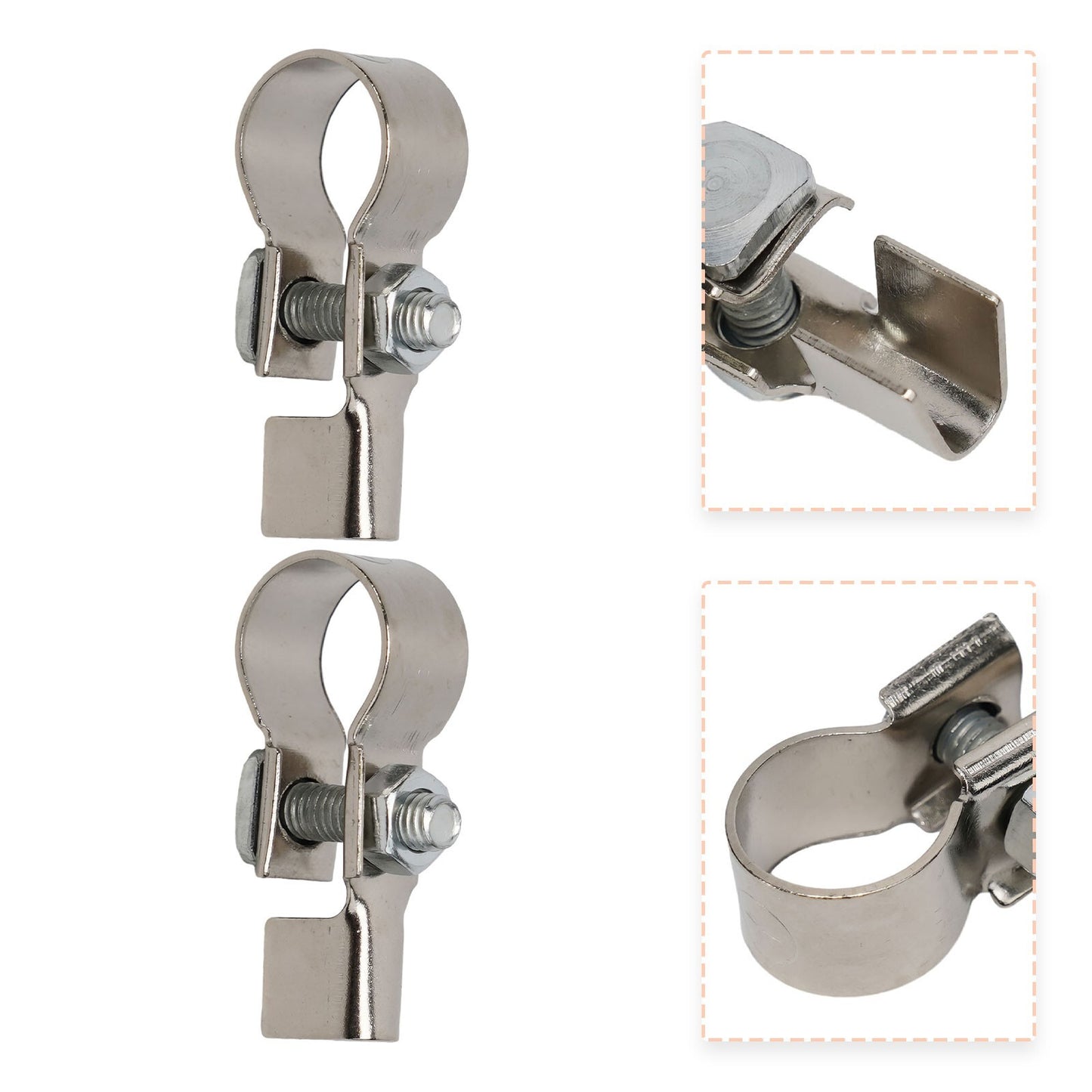 2XCar bus battery cable pure copper terminals clamp connector