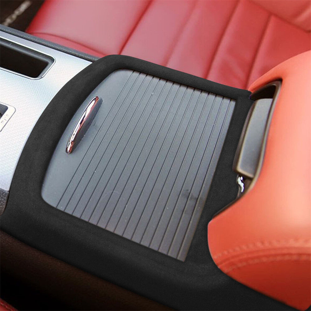 Suede Black Gray Central Water Cup Holder Panel Trim for Dodge Charger 2015-2023