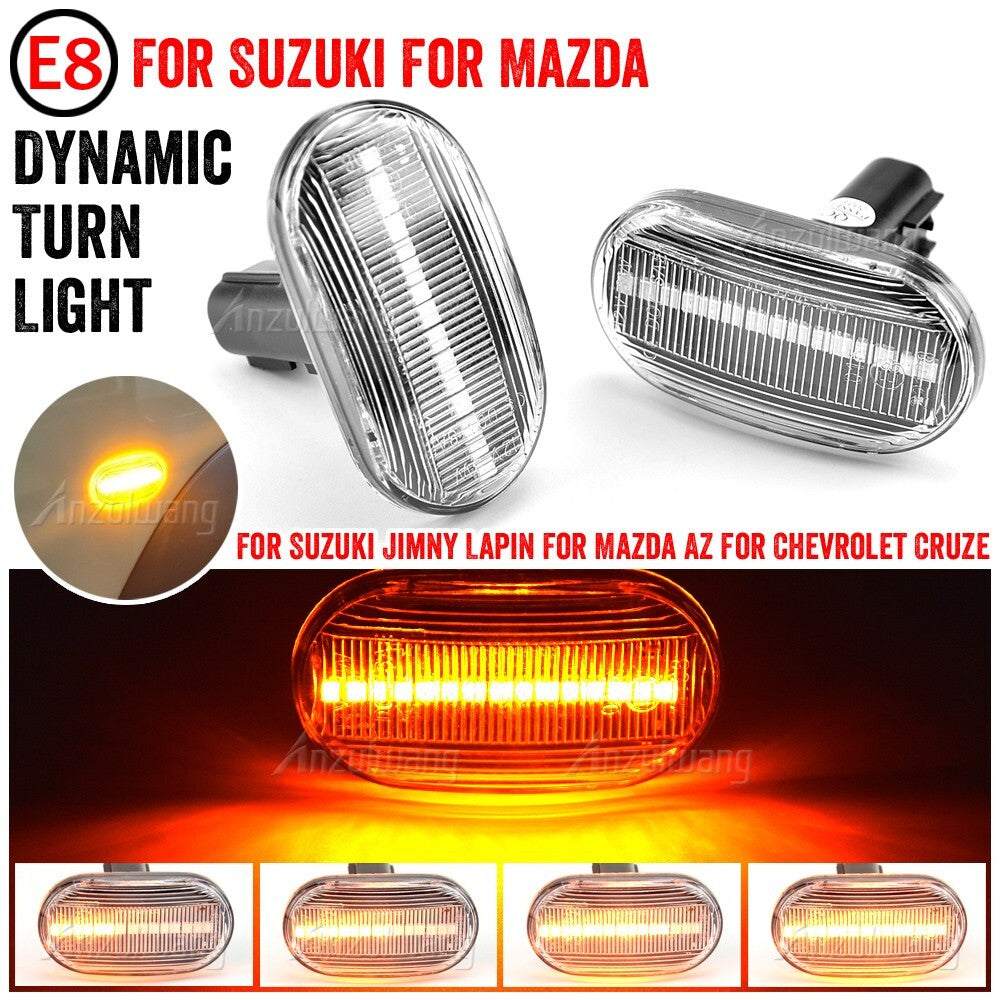 Dynamic Side Marker Turn Light for Suzuki for Jimny Lapin Carry for Mazda AZ for Chevrolet