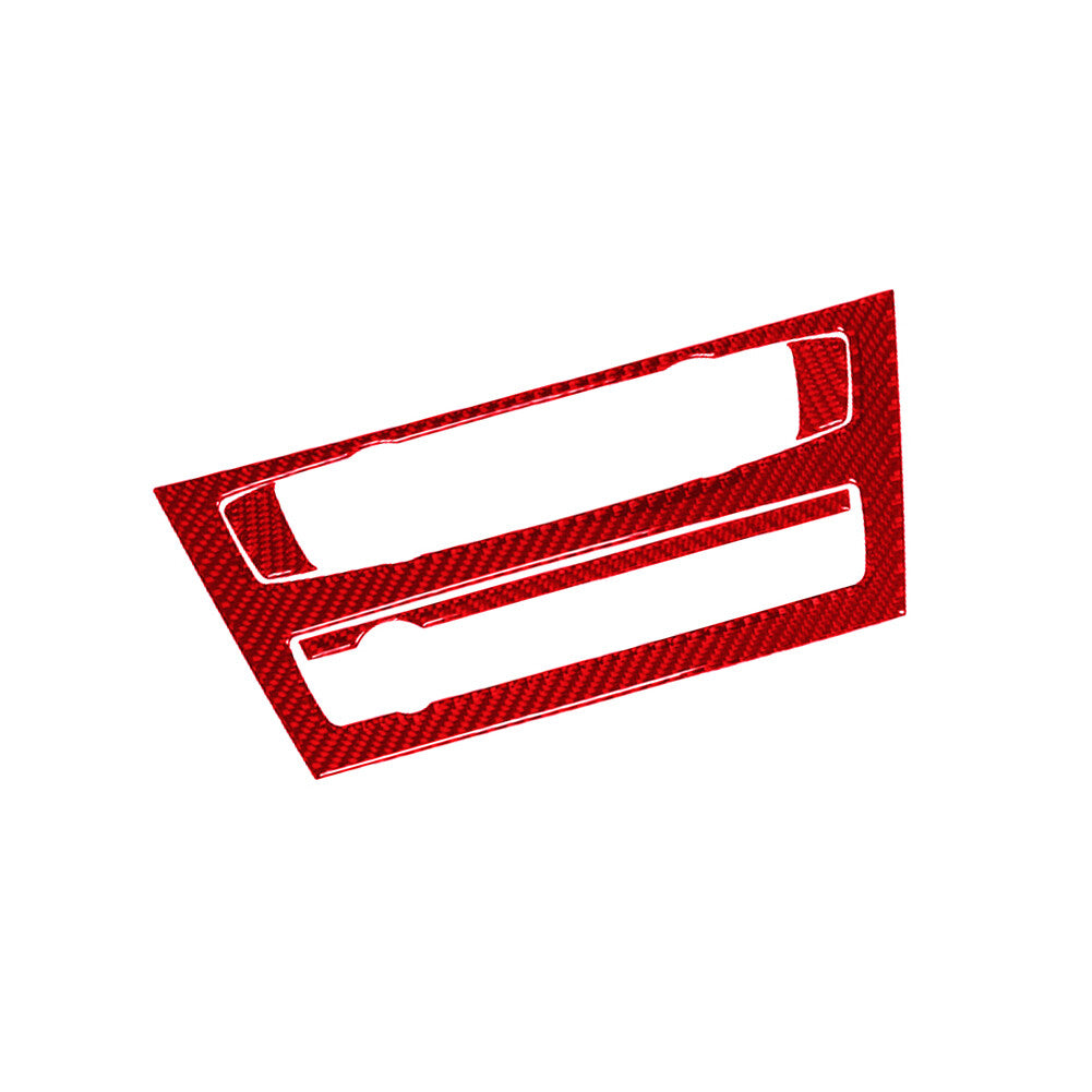 Red Carbon Fiber Center CD Radio Frame Cover Trim for BMW X3 F25 X4 F26 2011-17