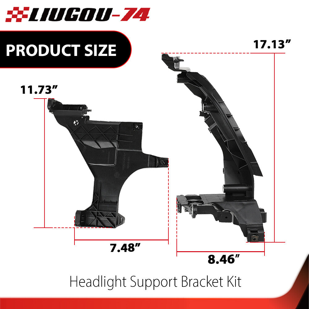 4-piece headlight bracket support base plate suitable for 2008-2012 for Audi for A4,B8, S4.