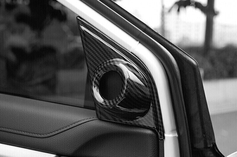 for Honda CRV CR-V 17-2022 Carbon Fiber 2P A Pillar Triangle Speaker Cover Trim