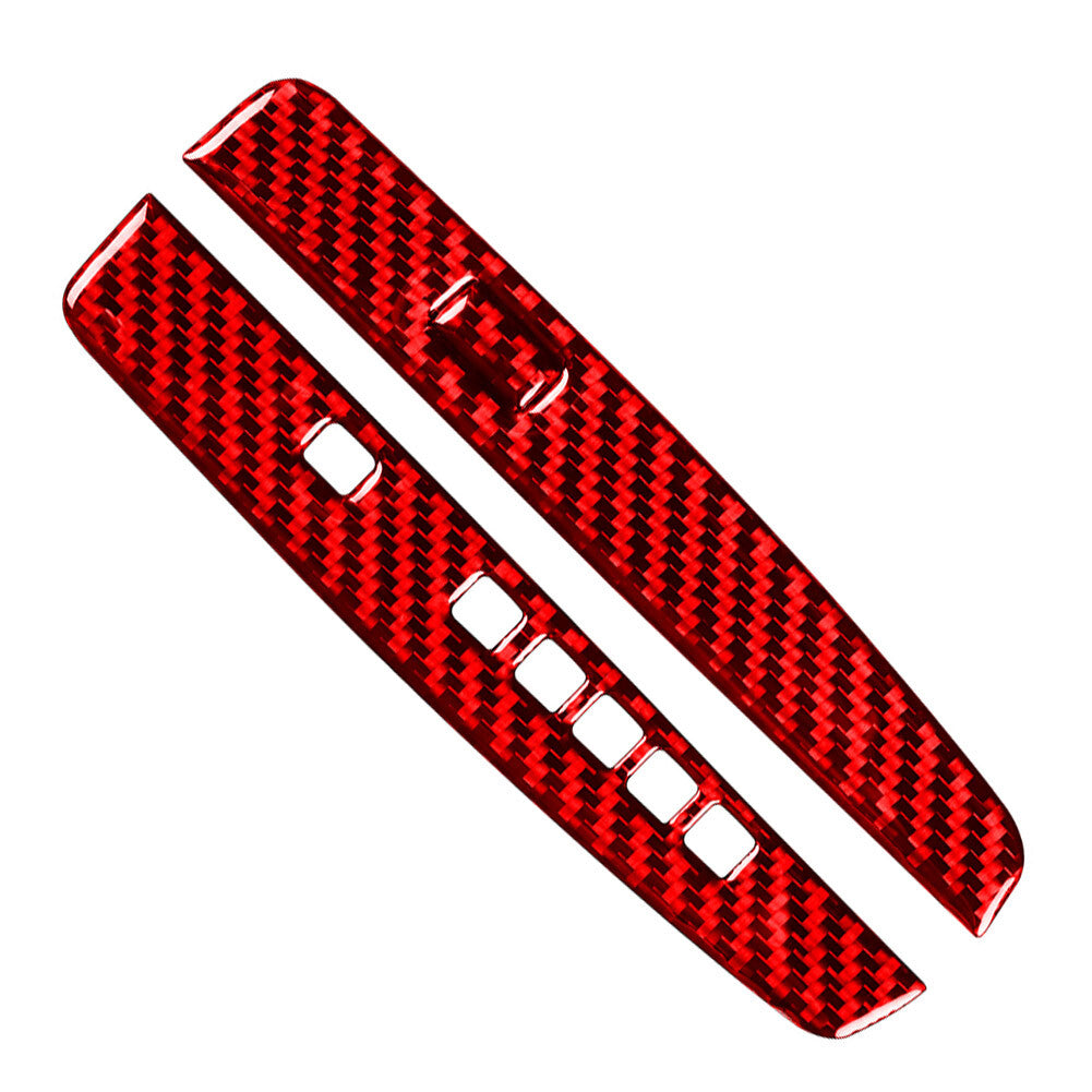 Red Carbon Fiber Interior Gear Shift Cover Trim for Honda Accord 2013-2017