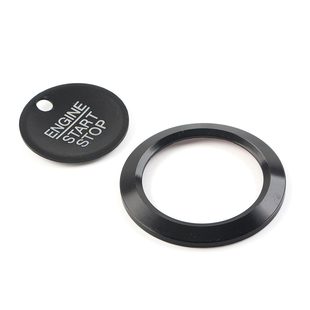 Engine Start Stop Switch Button Cover Trim Fit for Ford F150 2015-2020 Black