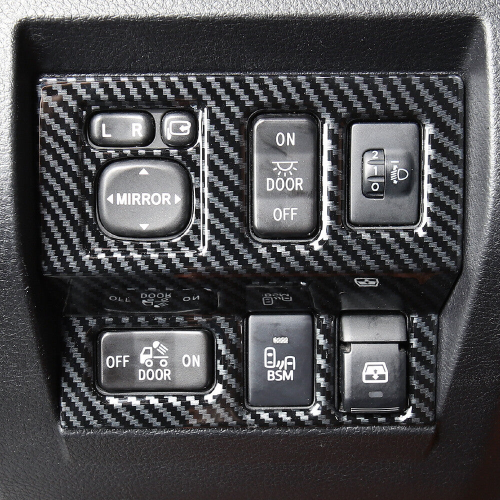 Carbon Fiber Car Left Control Switch Cover Trim Decor for Toyota Tundra 2014-20