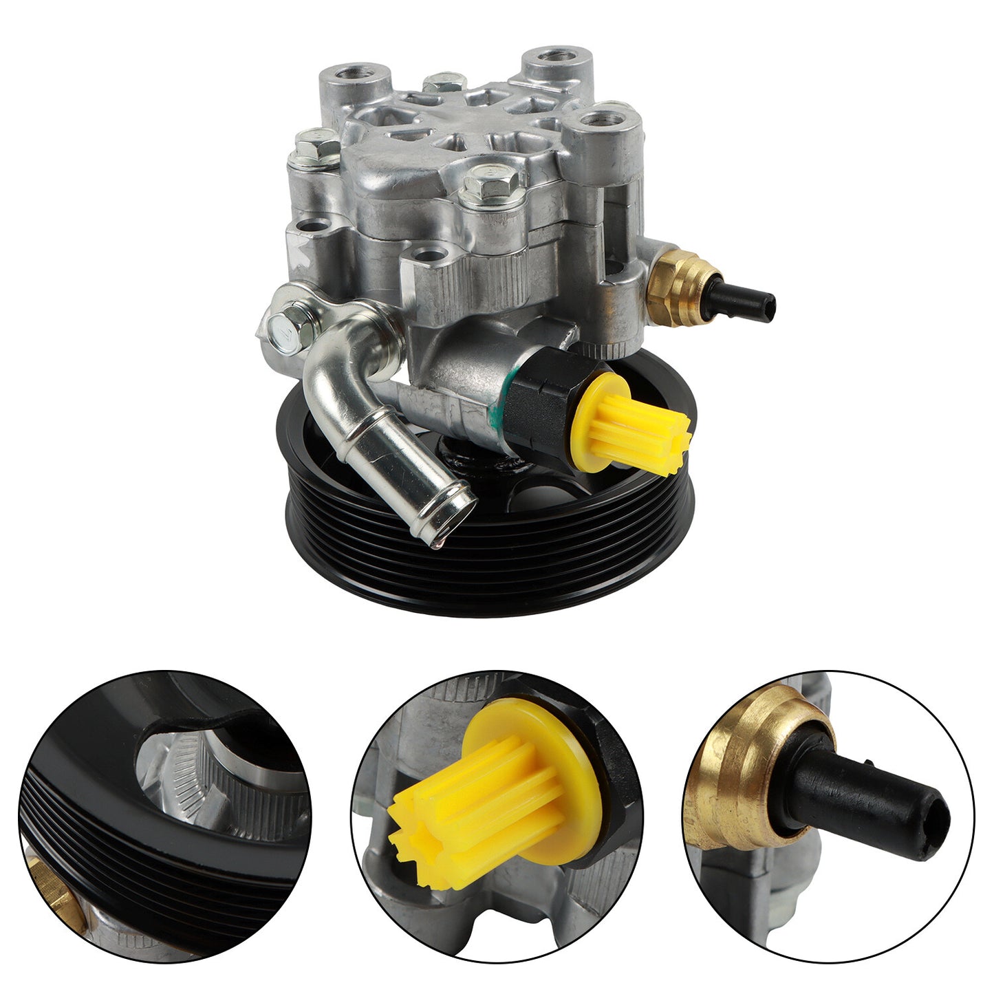 Aluminum Power Steering Pump w/ Pulley 44310-33150 for Toyota for Camry 2002-2009