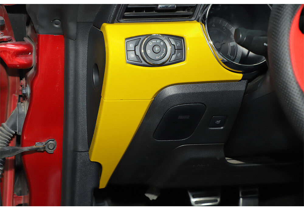 4¡Á Yellow ABS Center Console Dashboard Panel Trim Fit for Ford for Mustang 2015-2022