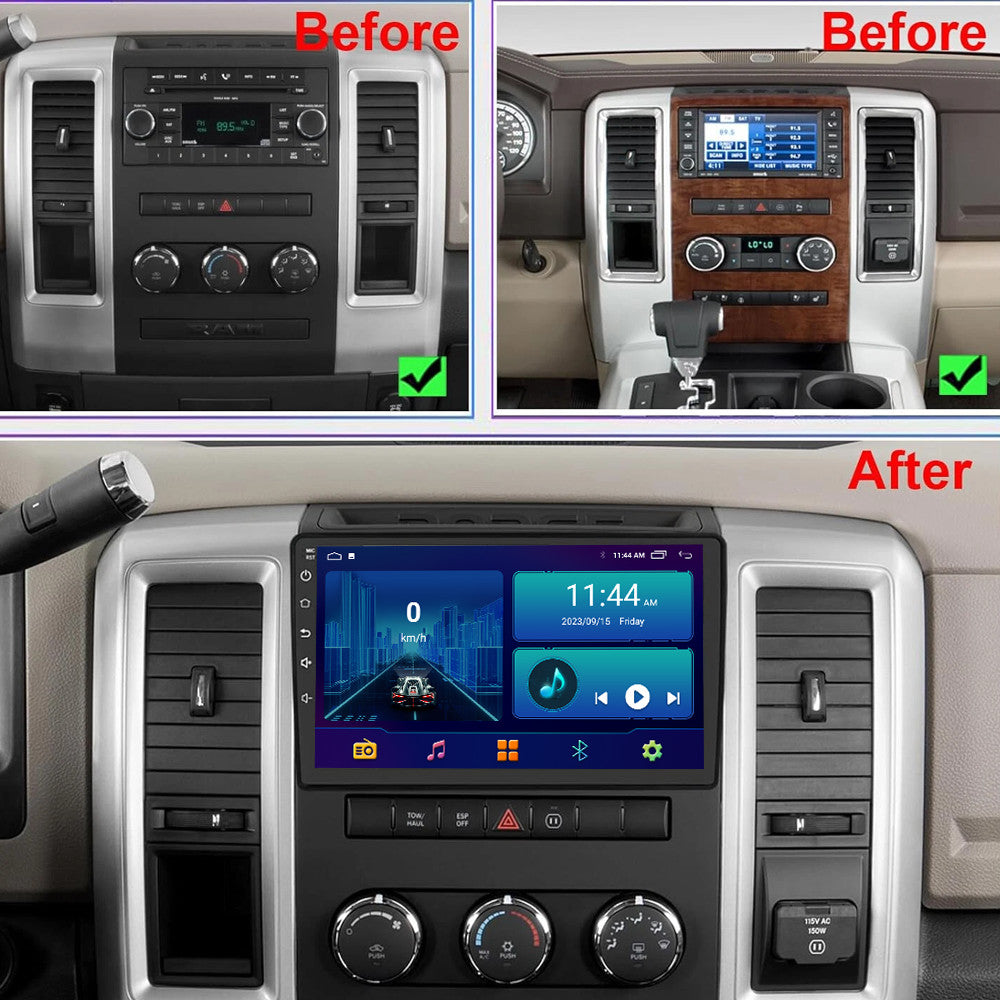 for Dodge for RAM 1500 2009-2012 Stereo Android Auto Carplay Car Radio Screen GPS BT