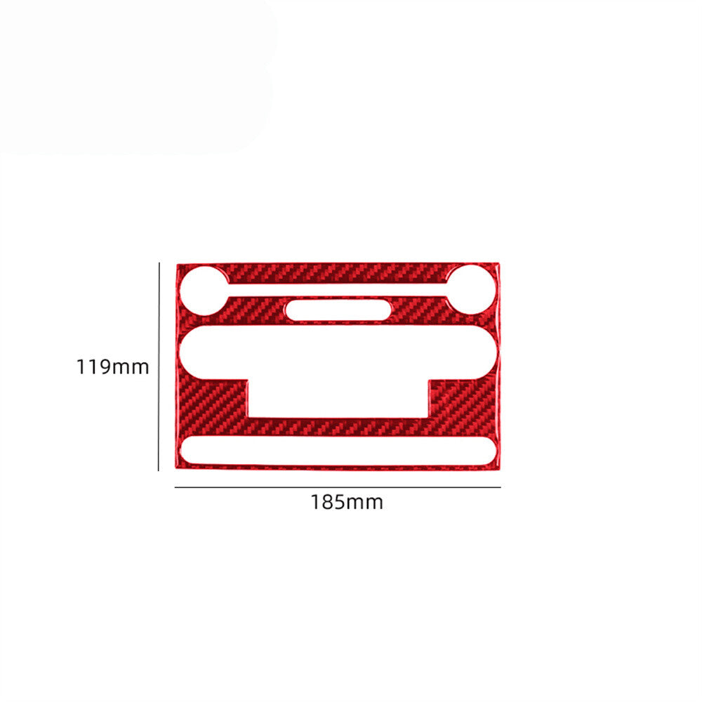 Red Carbon Fiber Center Control Panel Trim Cover Type A for Ford F150 2004-2008