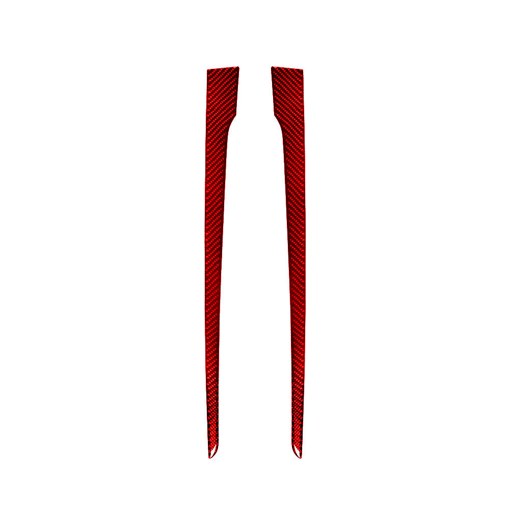 Red Carbon Fiber Interior Rear Front Door Cover Trim for Chevy Impala 2014-2020