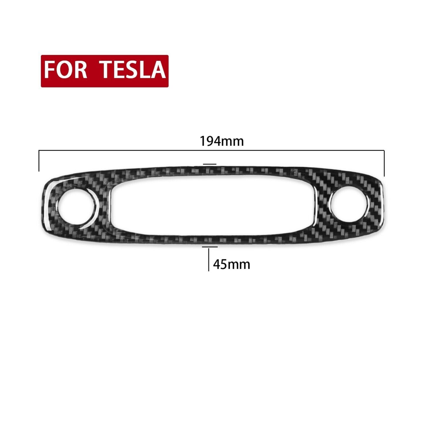 Carbon Fiber Dashboard Headlight Switch Cover Trim for Tesla Model 3/Y 2017-2022