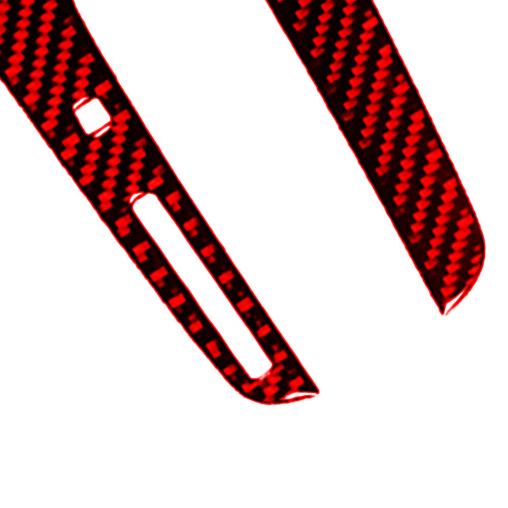 Red Carbon Fiber Interior Gear Shifter Panel Cover Trim for Honda CR-V 2017-2021