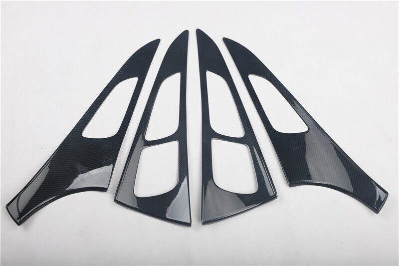 Inner Door Panel Cover Decor Trim 4PCS Fit for Audi A6L 2012-2018 Carbon Fiber