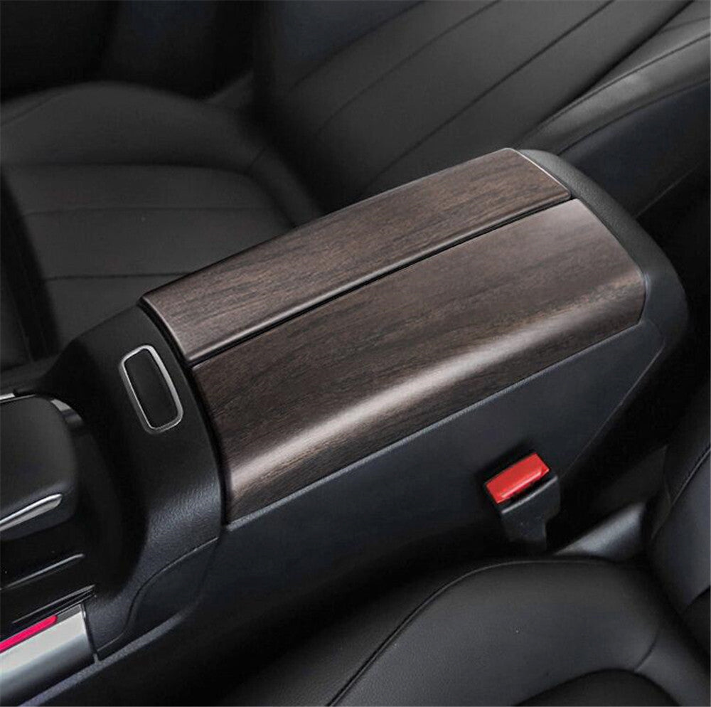 for Benz B GLA GLB Class W247 X247 2020-23 Armrest Box Panel Cover ABS Oak Grain
