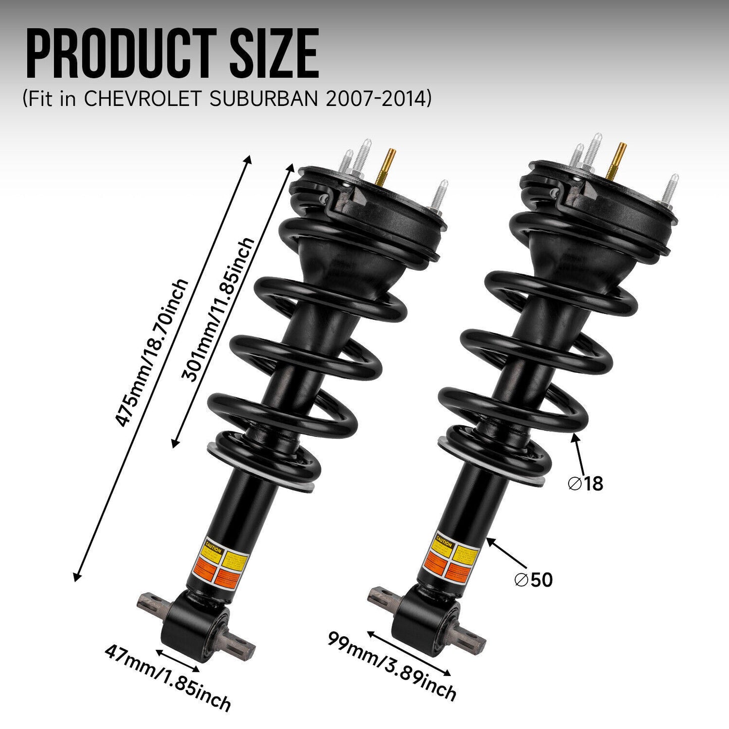 Assys Active Fit front shock absorber struts, for Lincoln Expedition for Navigator , for Ford 2018