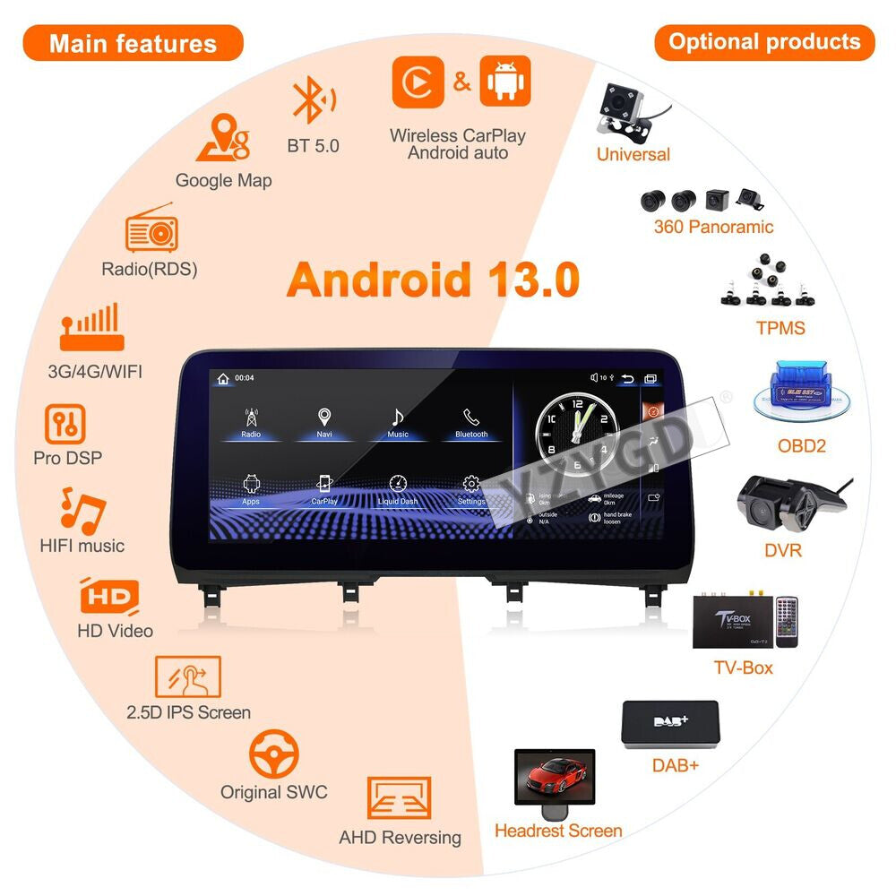 for Lexus for RX 2020-2022 Stereo Android Auto CarPlay Car Radio GPS Receiver Screen
