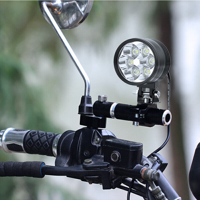 2X Motorcycle 6 LED Spot Light Headlight Fog Driving Lamp 6000K White 13W Truck