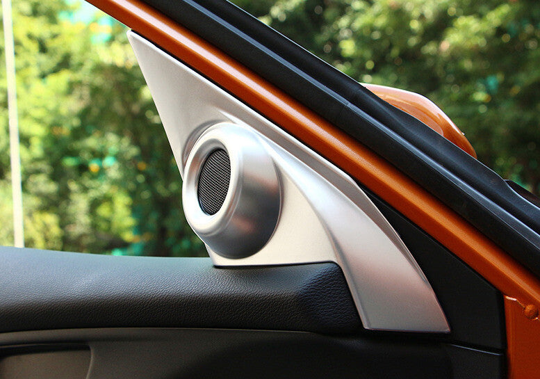 A Post Front Triangle Cover Trim 2 for Honda for Civic 10th 2016-21 Silver Matte