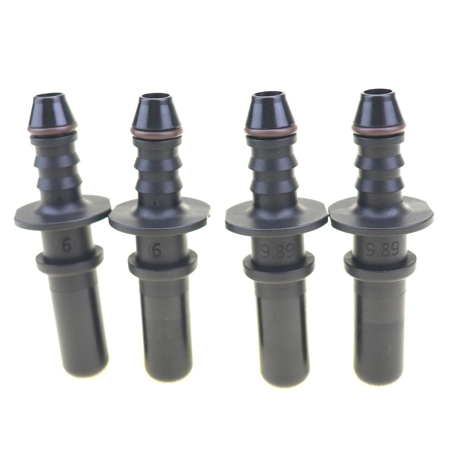 4-pack 9.89mm ID6 Automotive Fuel Line Hose Quick Release Male Connector