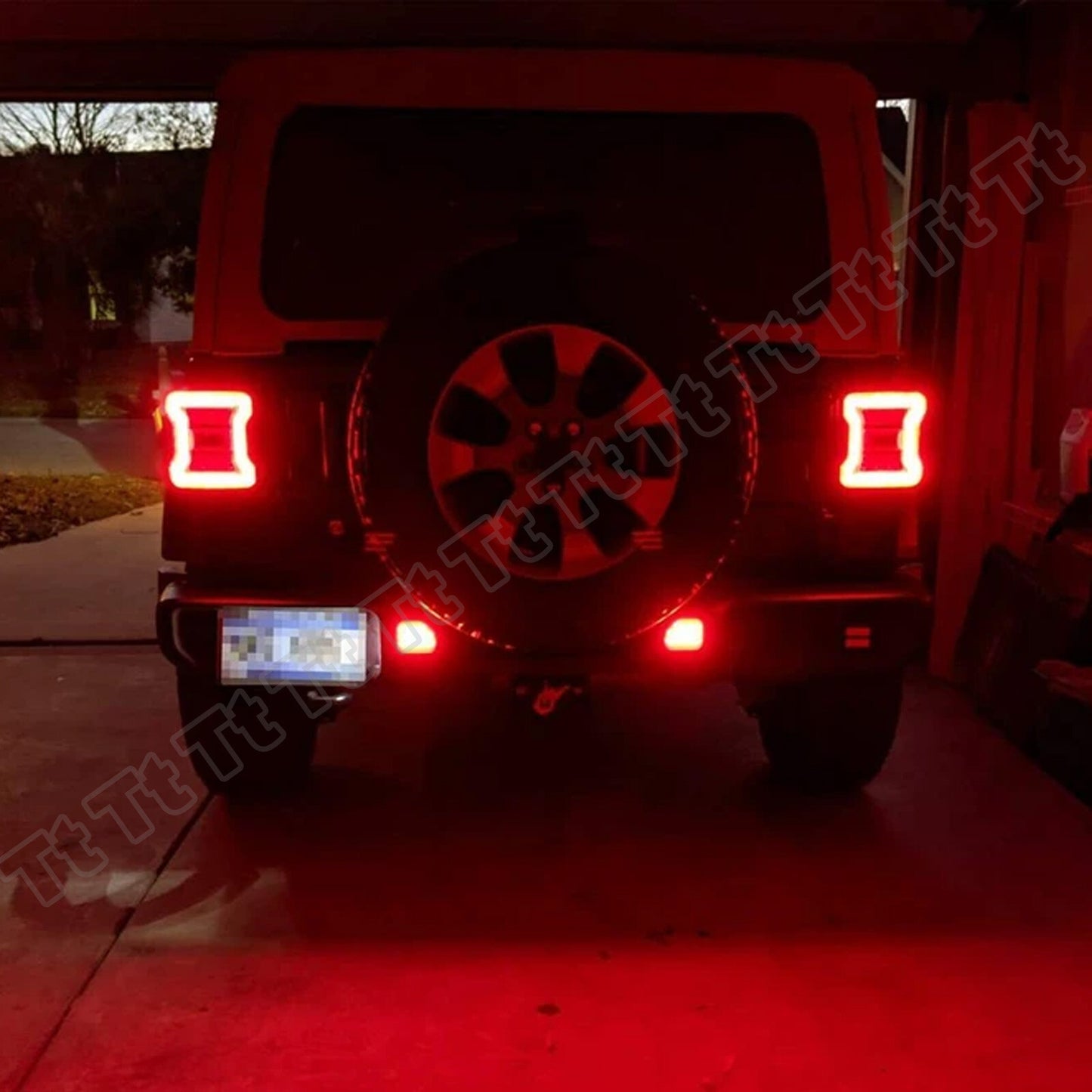 2 pieces for 2018-21 for Jeep for Wrangler JL LED rear bumper reflector taillight smoke effect