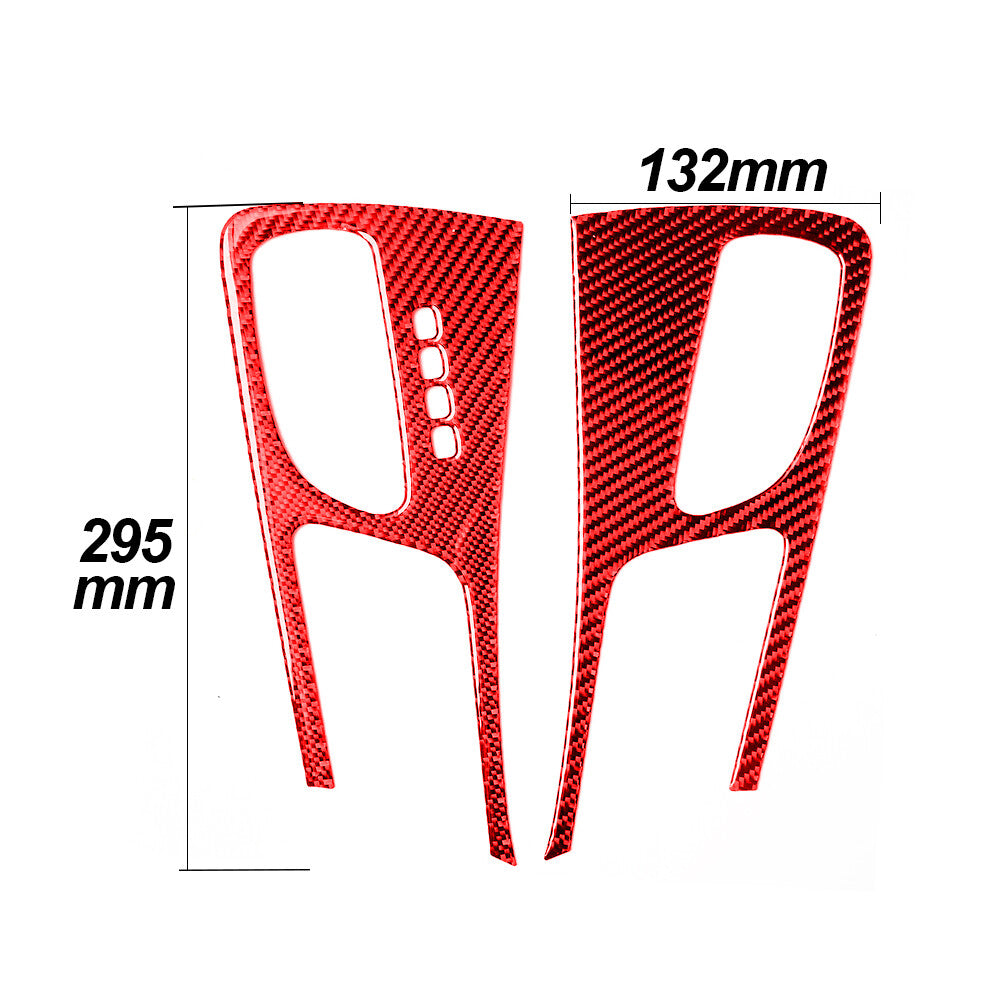 Red Carbon Fiber Front Door Handle Cover Trim for Lexus RX350 RX450h 2010-2012