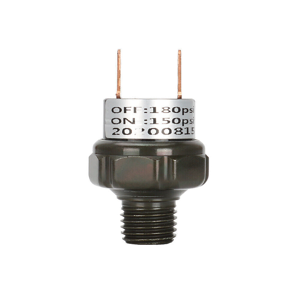 Air Pressure Switch Tank Mount Thread 1/4 NPT 12V/24V 150-180PSI For Train Horn