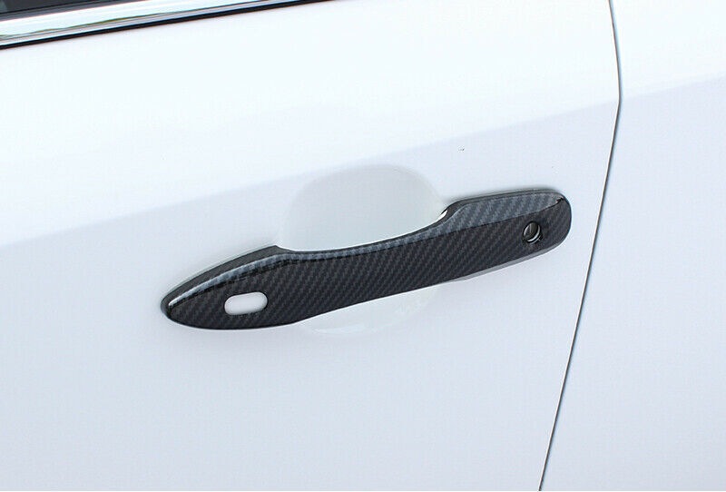 4P for Toyota for Corolla 2019-2023 Carbon Fiber Door Handle Cover Trim W/ for Smart Hole