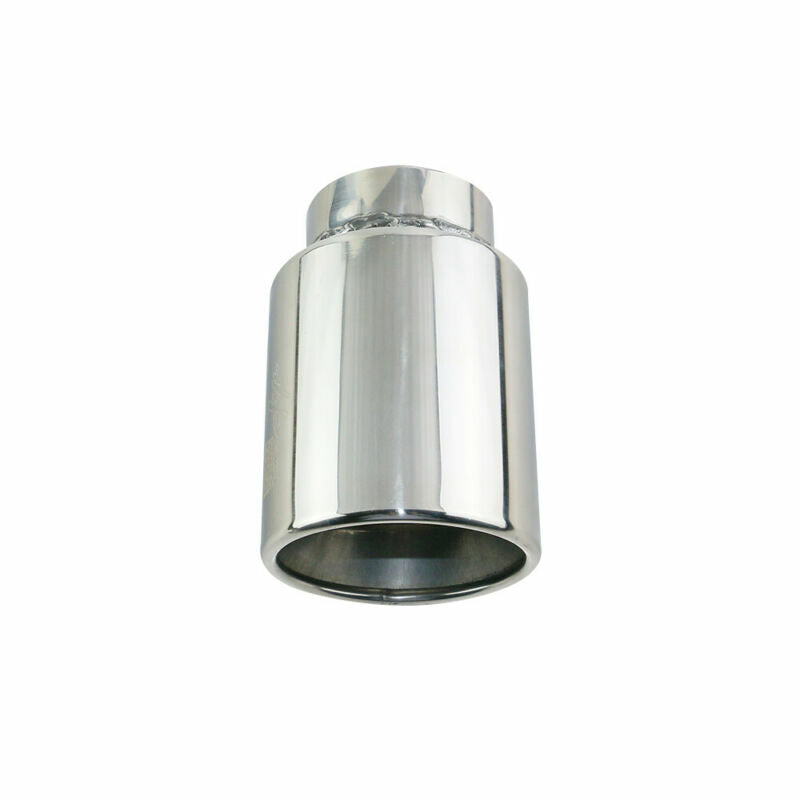 1PC Sliver Universal 3'' Inlet 4'' OD Exhaust End Tips Exhaust Muffler Pipe Tip