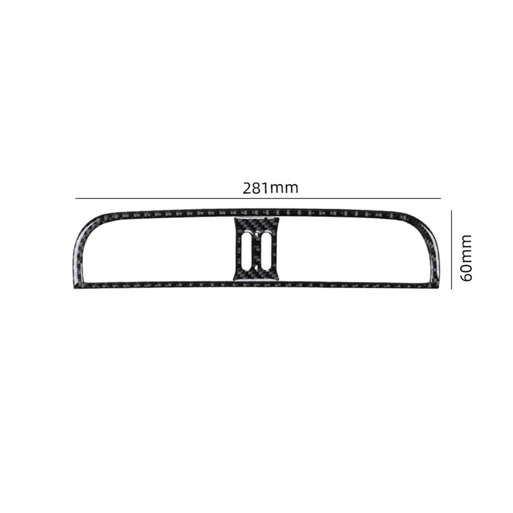 2x carbon fiber central air outlet trim for 2012-2015 for Fiat 500