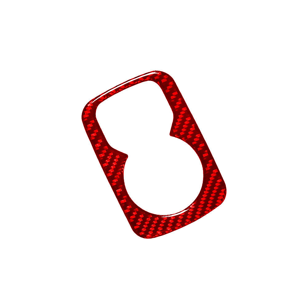 Red Carbon Fiber Gear Selector Rotary Shifter Cover Trim for Dodge Durango 14-20