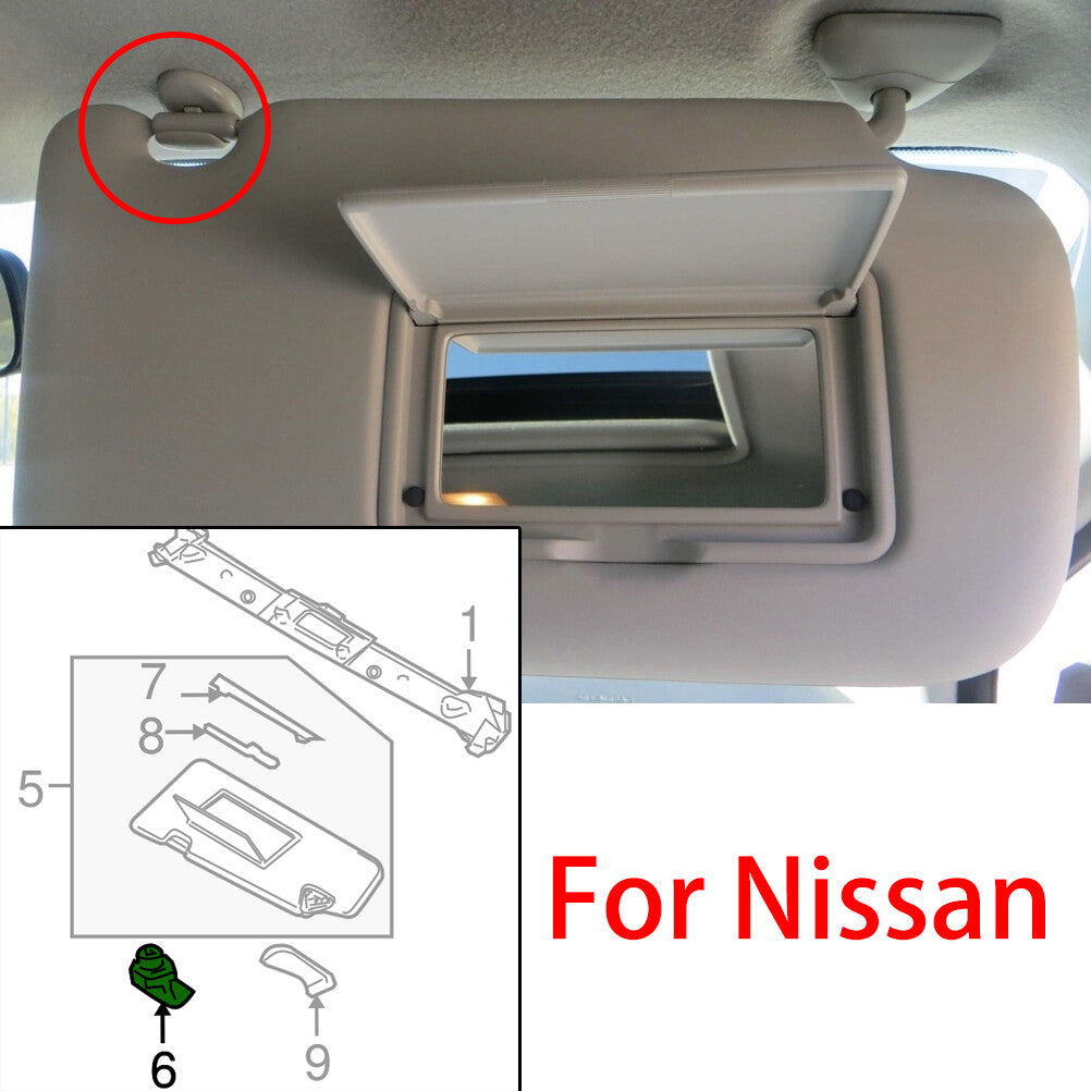 2X Sun Visor Clip Bracket Holder for Nissan Pulsar C13 , C12 Juke F15 NAVARA D40