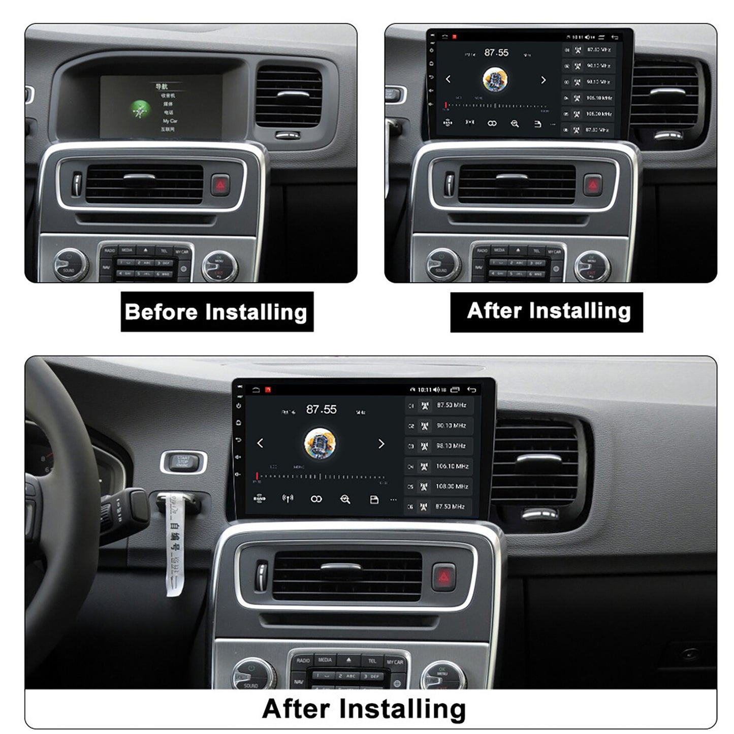 Set Wireless Android Carplay Car Stereo Radio GPS Navi DSP IPS for VOLVO S60